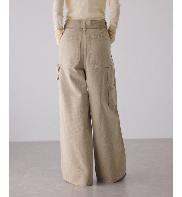 ADAM ET ROPE'「ペインターワイドパンツ」|チノ|