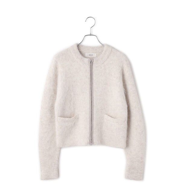 ADAM ET ROPE'「【WEB限定】フラッフィージップショートカーディガン」|カーディガン|