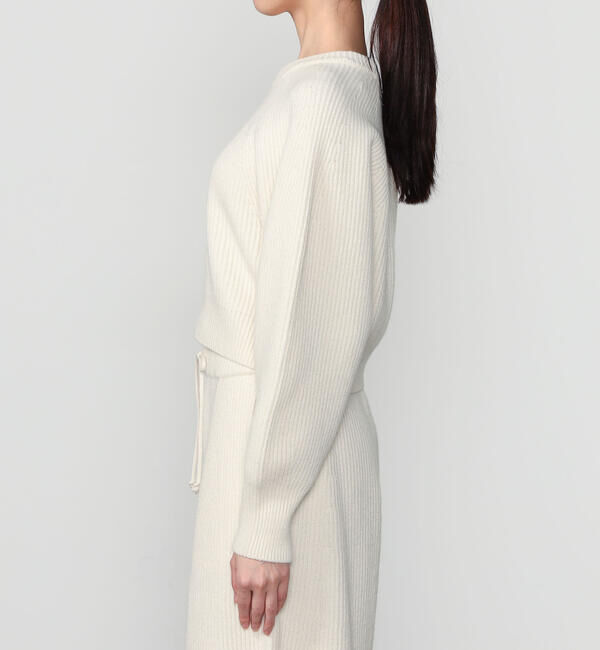 UNFIL「UNFIL | ウールコットン リブニット プルオーバーニット WOMEN」|ニット・セーター|