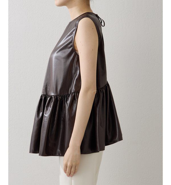  「ギャザーノースリーブブラウス」|シャツ・ブラウス|