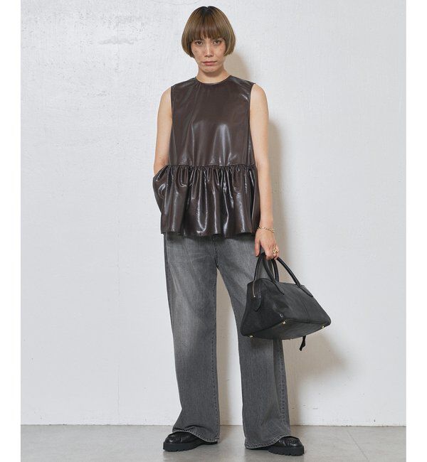  「ギャザーノースリーブブラウス」|シャツ・ブラウス|