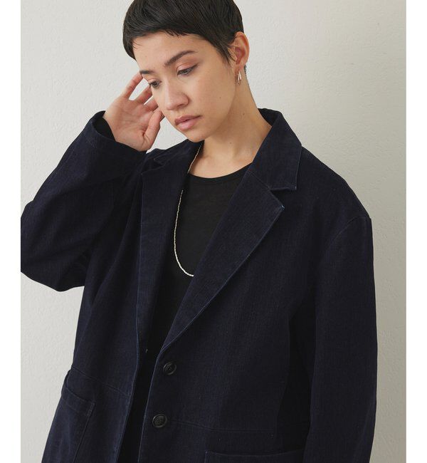 THE PAUSE「【THE PAUSE】フロッキーデニムジャケット」|デニムジャケット|