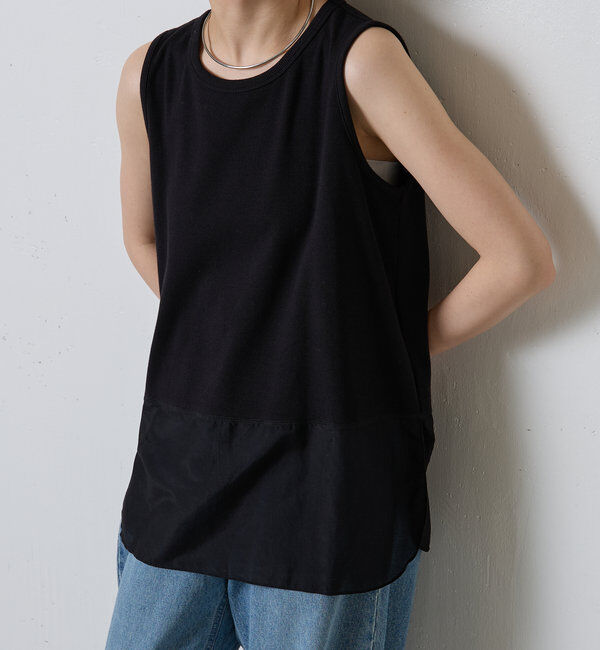  「【C&prime;NOTE/ノート】【新色登場】裾シアータンクトップ」|Tシャツ・カットソー|ブラック