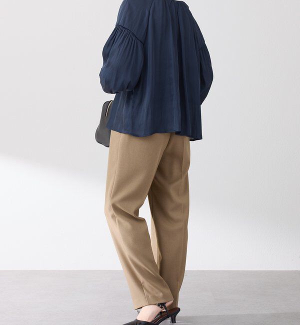  「配色サテンブラウス」|シャツ・ブラウス|