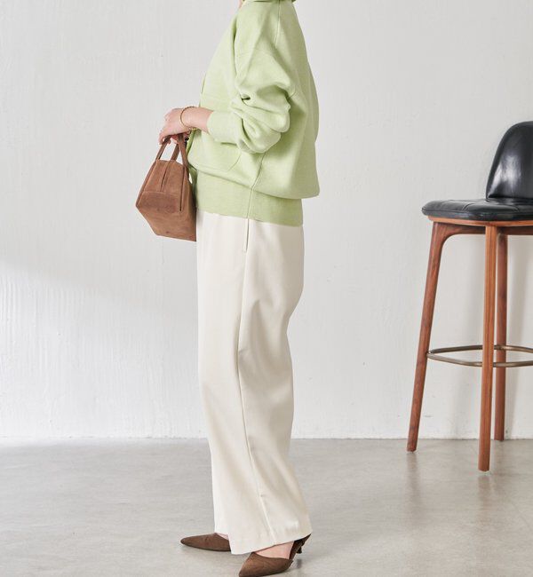  「【襟は取り外し可能】オープンカラーニットカーディガン」|ニット・セーター|