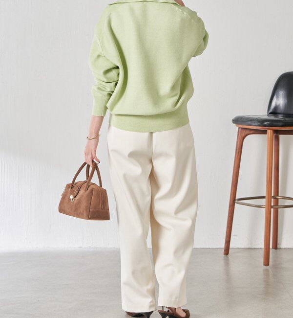  「【襟は取り外し可能】オープンカラーニットカーディガン」|ニット・セーター|