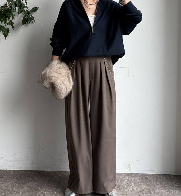  「メランジタックワイドパンツ」|チノ|