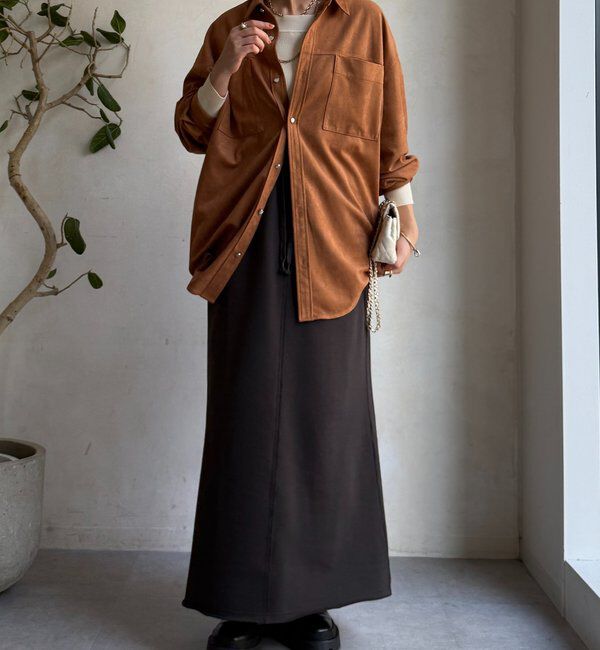  「裏起毛DD刺繍スカート」|スカート|