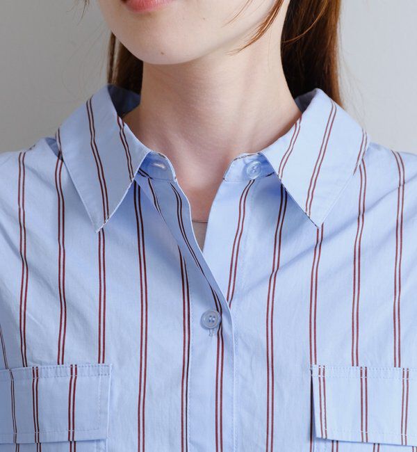  「【セットアップ対応】ストライプシャツ」|シャツ・ブラウス|