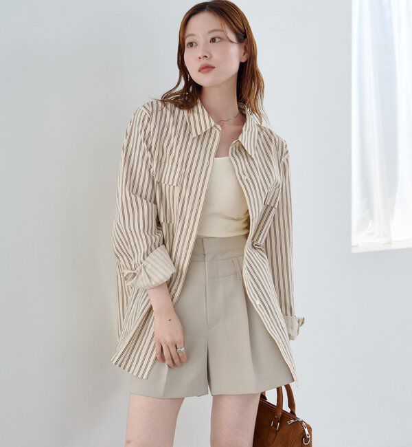  「【セットアップ対応】ストライプシャツ」|シャツ・ブラウス|