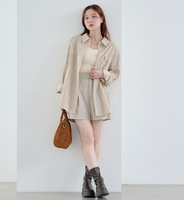  「【セットアップ対応】ストライプシャツ」|シャツ・ブラウス|