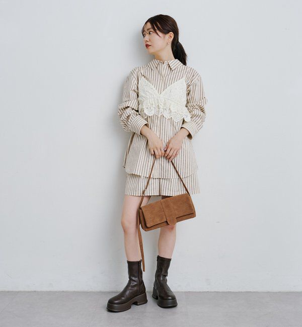  「【セットアップ対応】ストライプシャツ」|シャツ・ブラウス|
