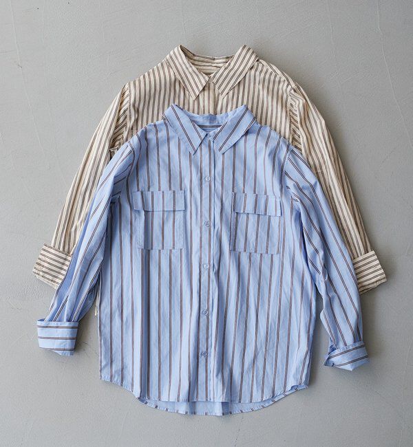  「【セットアップ対応】ストライプシャツ」|シャツ・ブラウス|