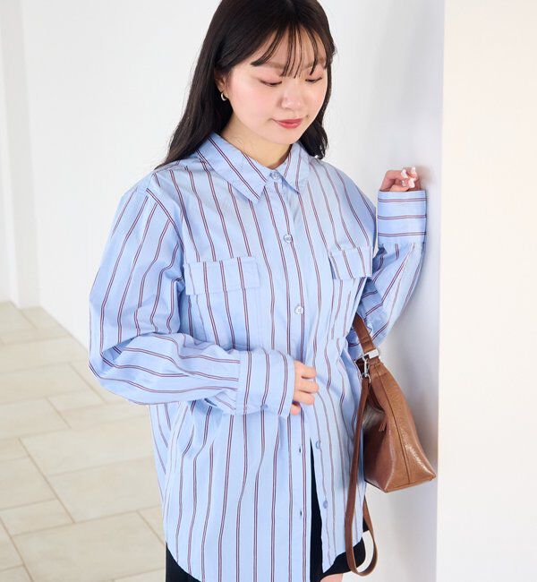  「【セットアップ対応】ストライプシャツ」|シャツ・ブラウス|