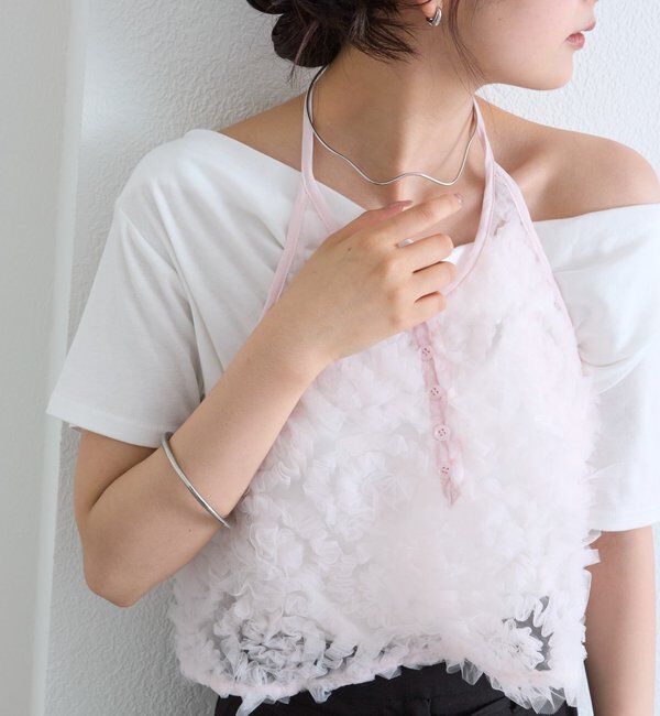  「チュールフラワービスチェ」|シャツ・ブラウス|