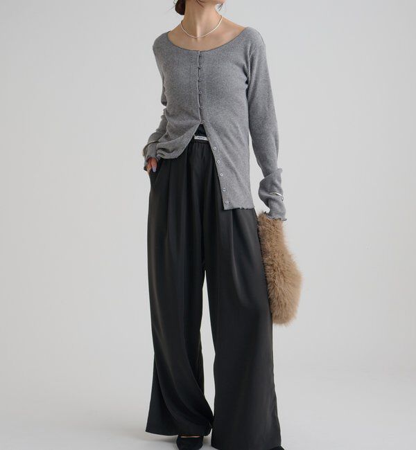  「起毛リブボタンカーディガン」|Tシャツ・カットソー|