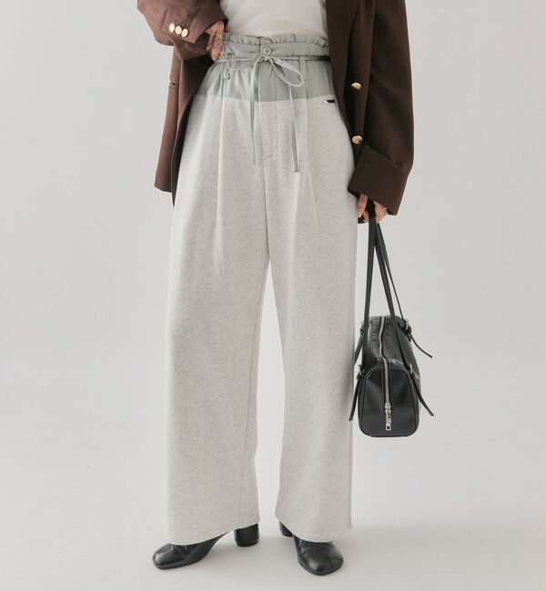  「ウエスト切替スウェットパンツ」|チノ|