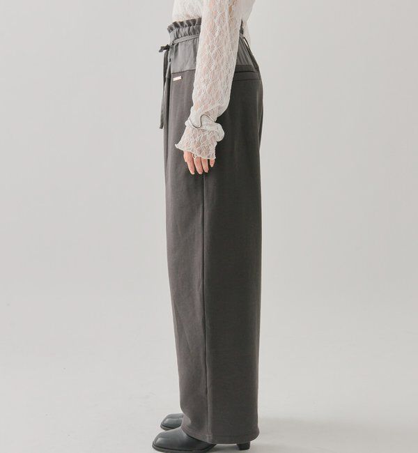  「ウエスト切替スウェットパンツ」|チノ|