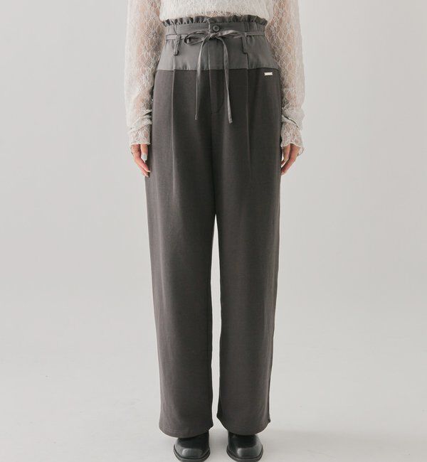 「ウエスト切替スウェットパンツ」|チノ|