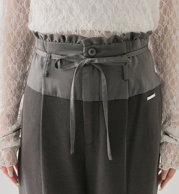  「ウエスト切替スウェットパンツ」|チノ|