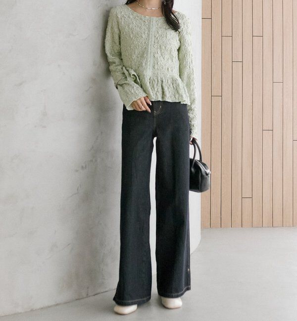  「シャーリングペプラム TOPS」|シャツ・ブラウス|