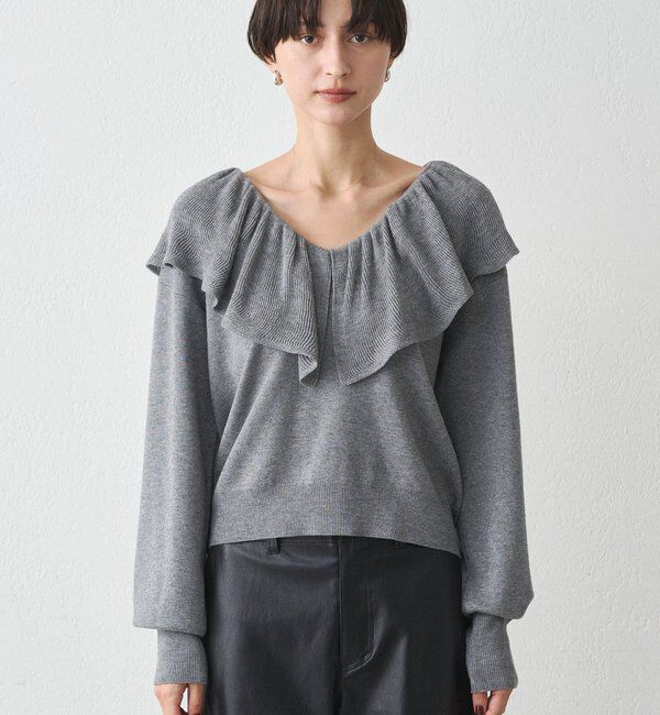  「フリルカラーニット」|ニット・セーター|
