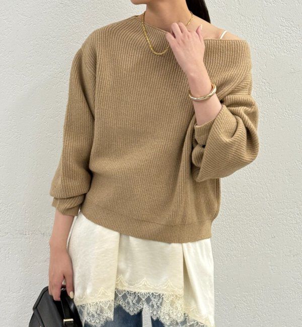  「オフショルニット」|ニット・セーター|