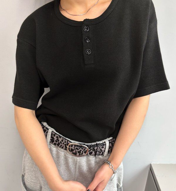  「【Sourcream/サワークリーム】ワッフルヘンリーネックTEE / 2サイズ」|Tシャツ・カットソー|