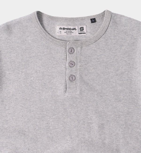  「【Sourcream/サワークリーム】ワッフルヘンリーネックTEE / 2サイズ」|Tシャツ・カットソー|