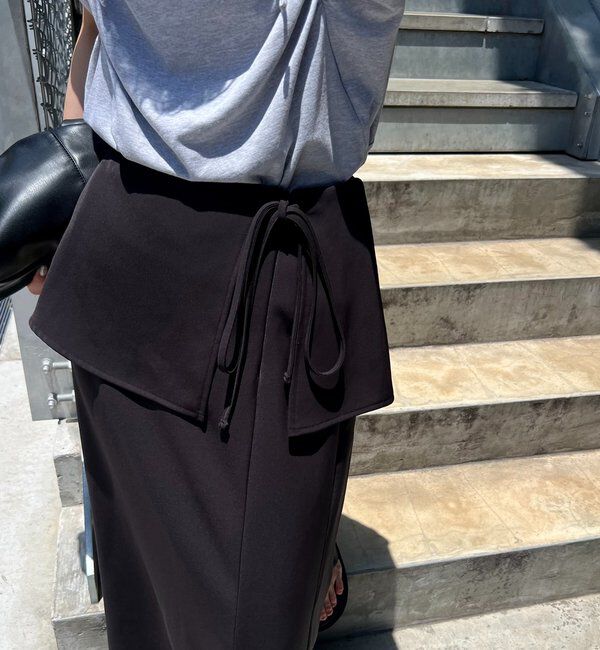  「【腰回りカバー】レイヤードマキシスカート」|スカート|