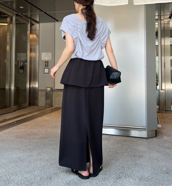  「【腰回りカバー】レイヤードマキシスカート」|スカート|