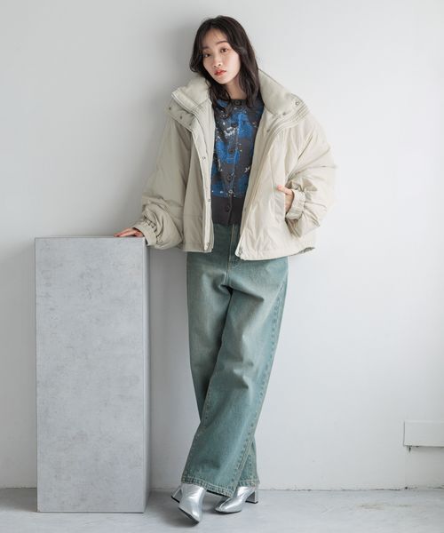 LOWRYS FARM「ＣＯＮＥ／ワイドストレートパンツ」|デニム|