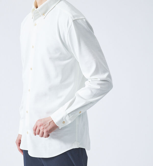 ABAHOUSE「【FLEX SHIRTS】リネンフェイス マルチストレッチ ボタンダウン ブロー」|シャツ・ブラウス|