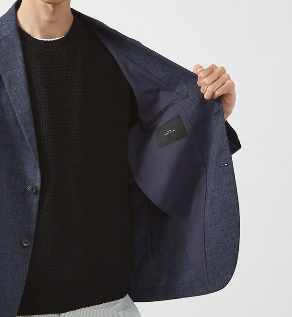 ABAHOUSE「【セットアップ対応】ソロストレッチリネン ライトジャケット / サマージャケット」|テーラードジャケット|