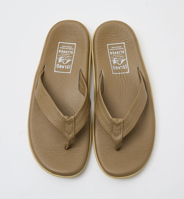 ABAHOUSE「【ISLAND SLIPPER / アイランドスリッパ】スムースレザー トングサ」|サンダル|