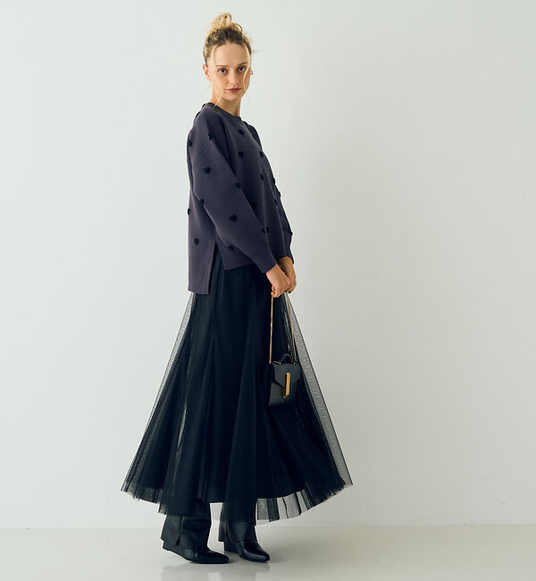 Rouge vif「【新色登場】ハートジャガードニットプルオーバー」|ニット・セーター|