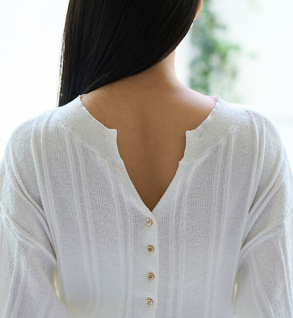 Rouge vif「変形ストライプ前後2WAYニット / カーディガン」|ニット・セーター|