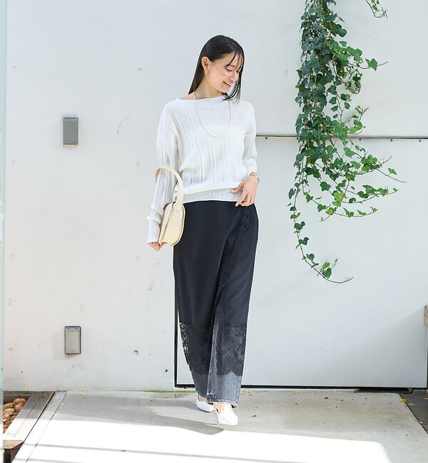 Rouge vif「変形ストライプ前後2WAYニット / カーディガン」|ニット・セーター|