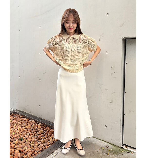 Rouge vif「【一部店舗限定】メッシュニットポロシャツ」|ニット・セーター|