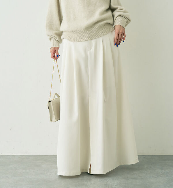 Rouge vif「【人気追加】タックフレアマキシスカート」|スカート|