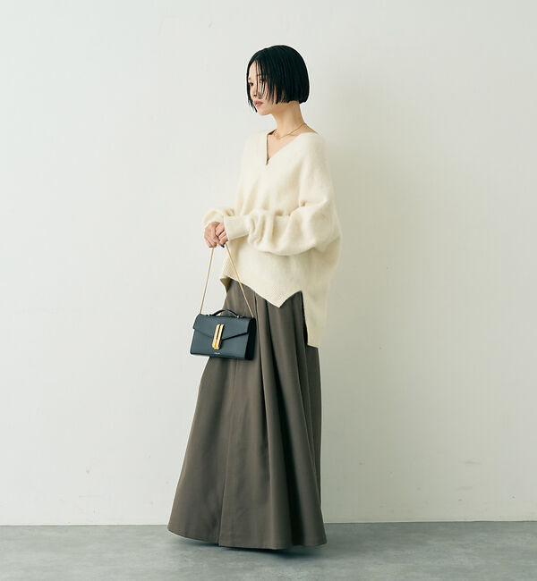 Rouge vif「【人気追加】タックフレアマキシスカート」|スカート|