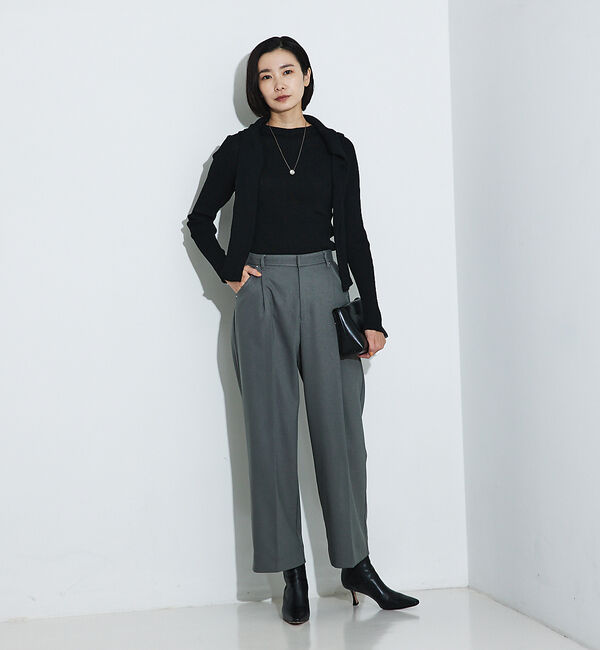 qualite「シームレスボートネックニット」|ニット・セーター|