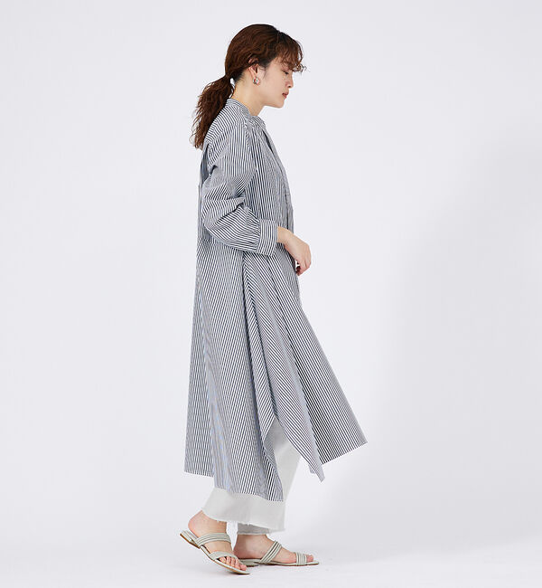 qualite「イレギュラーヘムシャツワンピース」|ワンピース|