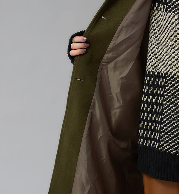 NOMINE「袖キルティングステンカラーコート」|ステンカラーコート|