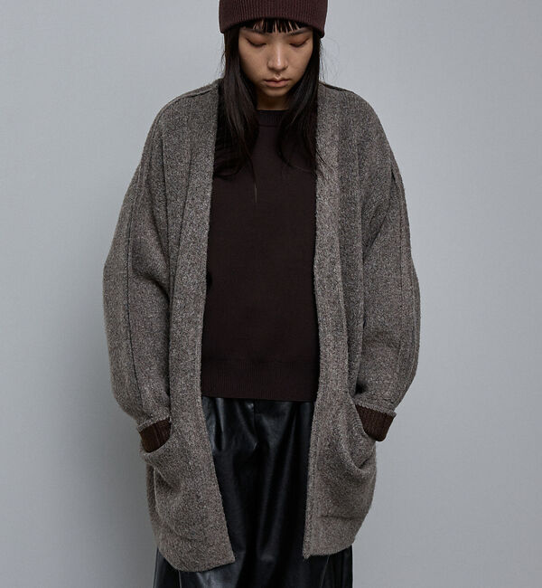 NOMINE「袖ボリュームニットコート」|その他|モカ
