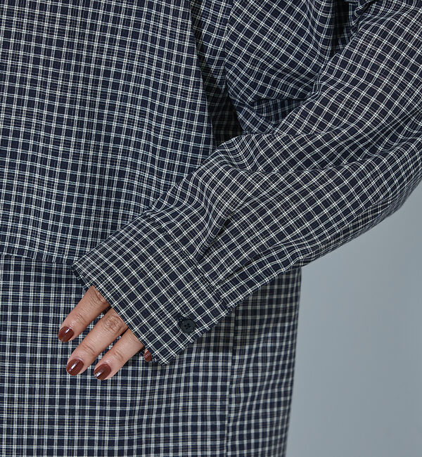 NOMINE「【ユニセックス】ロングヨーク オーバーサイズ チェックシャツ」|シャツ・ブラウス|