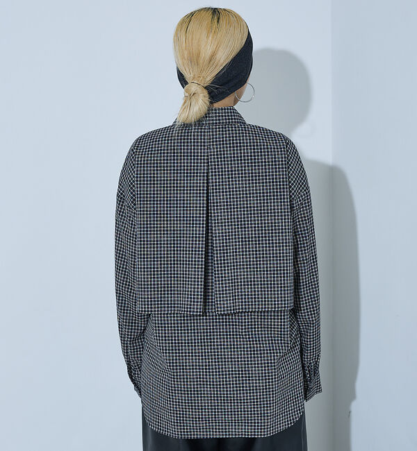NOMINE「【ユニセックス】ロングヨーク オーバーサイズ チェックシャツ」|シャツ・ブラウス|