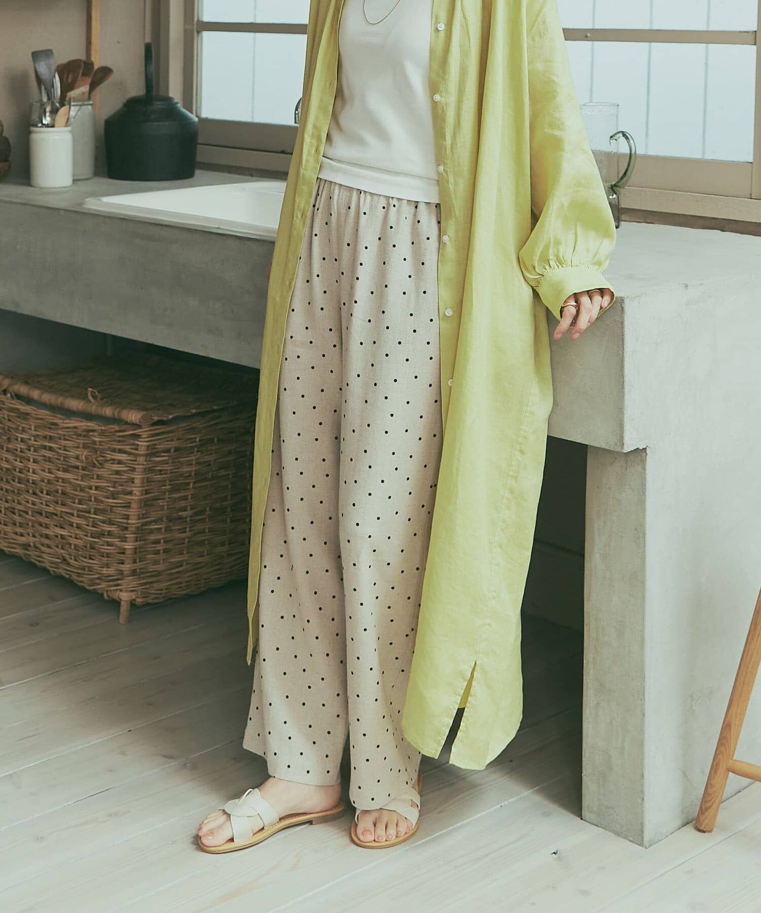 URBAN RESEARCH DOORS「リネンレーヨンドットイージーパンツ」|その他|