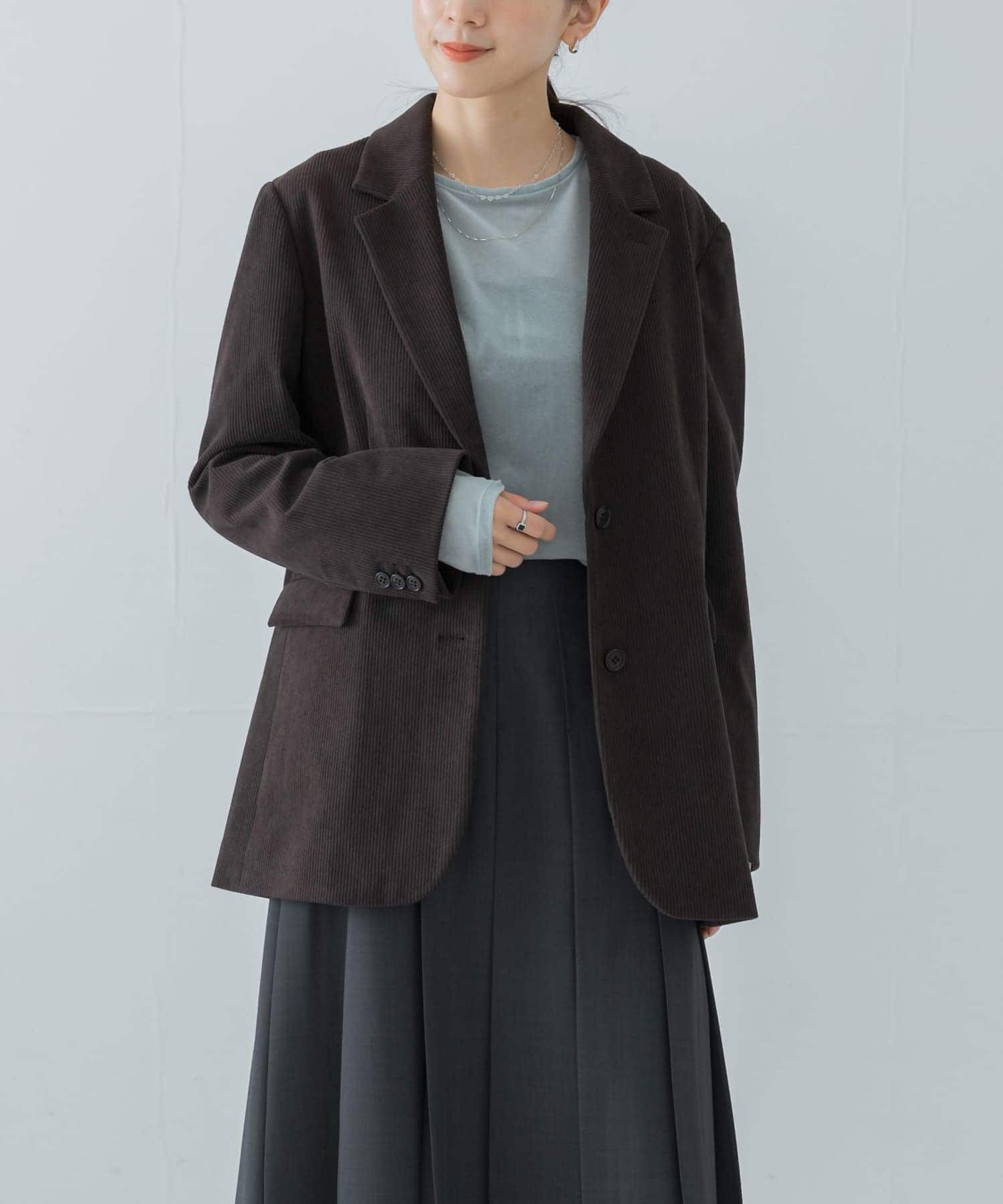 URBAN RESEARCH「トリコットコーデュロイジャケット」|その他|ブラウン