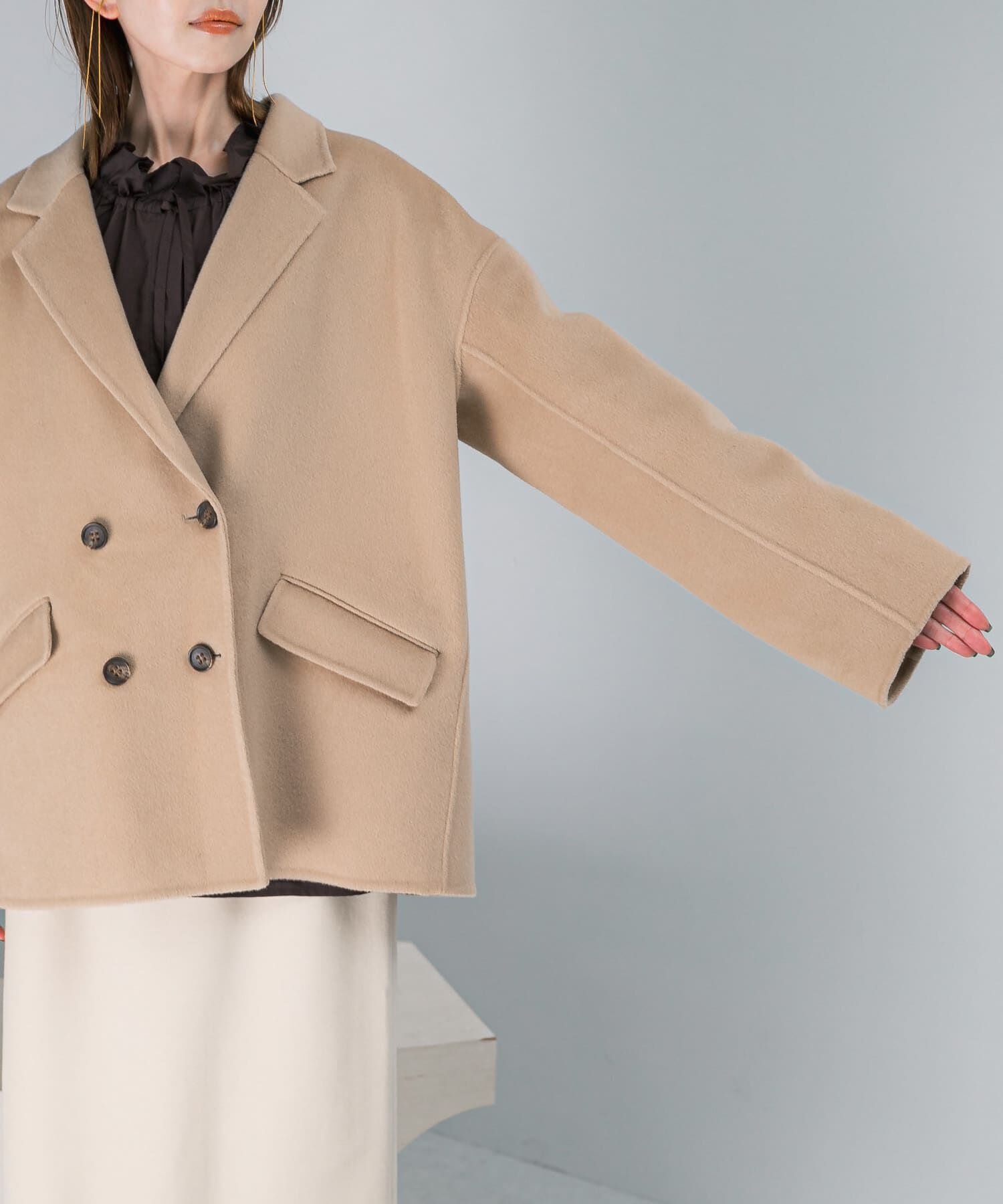 URBAN RESEARCH ROSSO「リバージャコット」|ノーカラーコート|